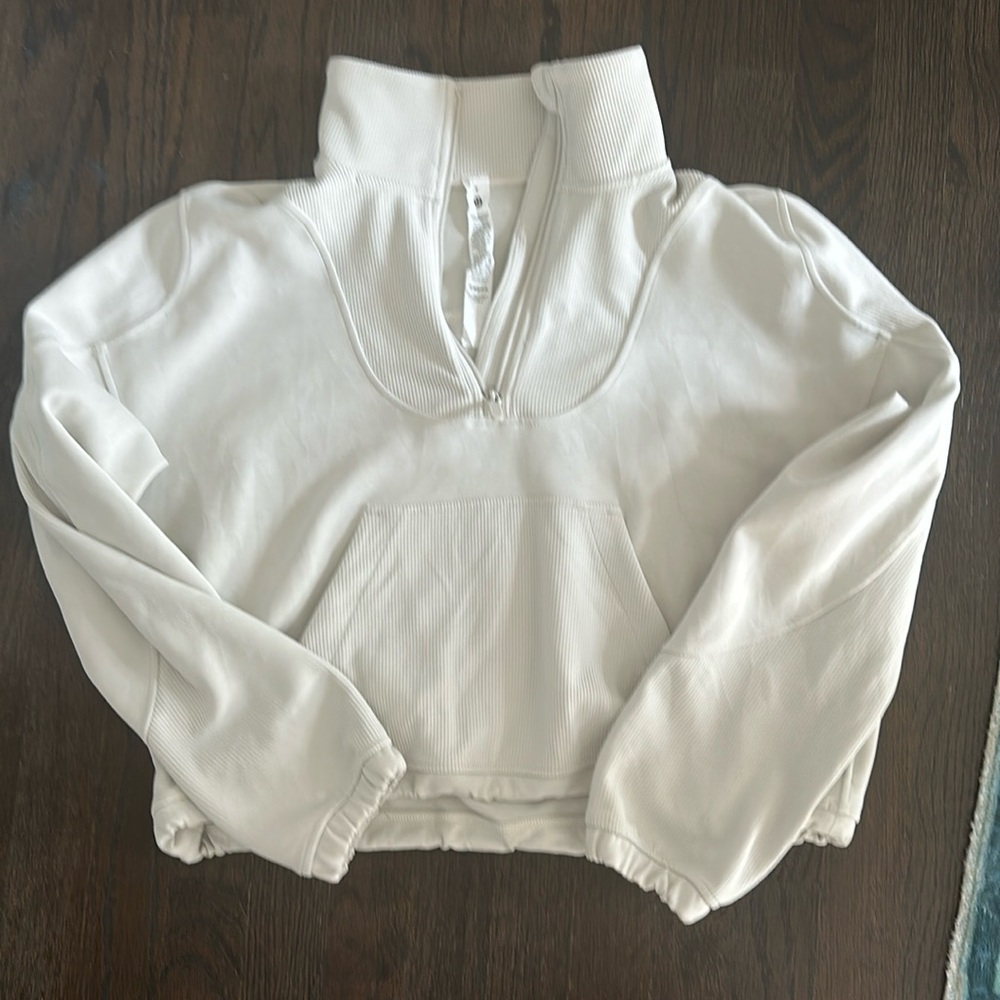 Lululemon Brushed Softstreme Ribbed 1/2 Zip PERFECT condition worn 2x Sz8